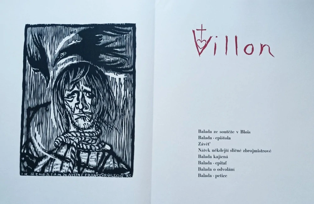 Karel Svolinský- Villon | Osm básní | dřevořezy | bibliofilie