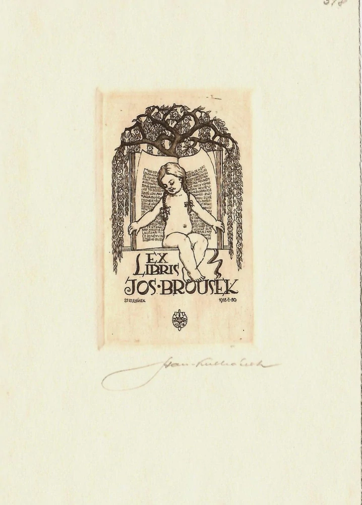 Stanislav Kulhánek: Zrození svobody (Exlibris Jos. Brousek, 1918)