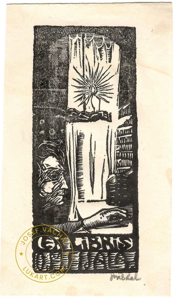 Josef Váchal - Fiala O.M. – Muž s rukou na stole