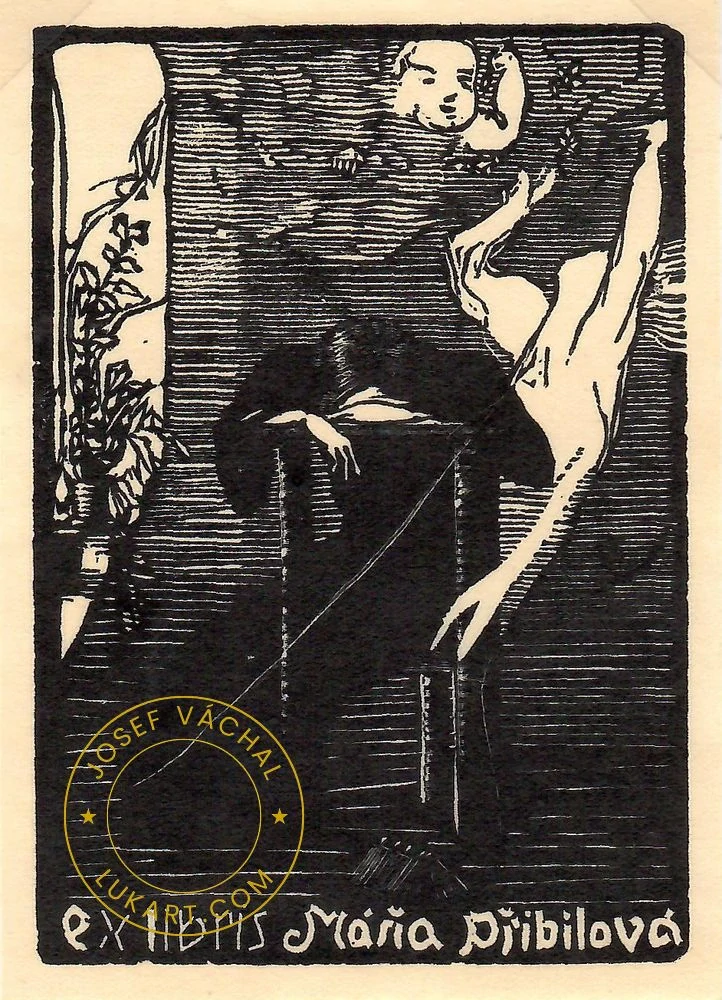Josef Váchal- Máňa Přibilová – Čtenářka
