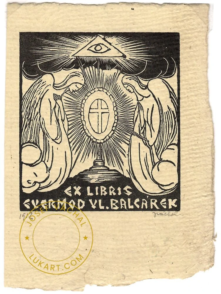 Josef Váchal - Balcárek Evermond Vl.- Monstrance mezi klečícími anděly