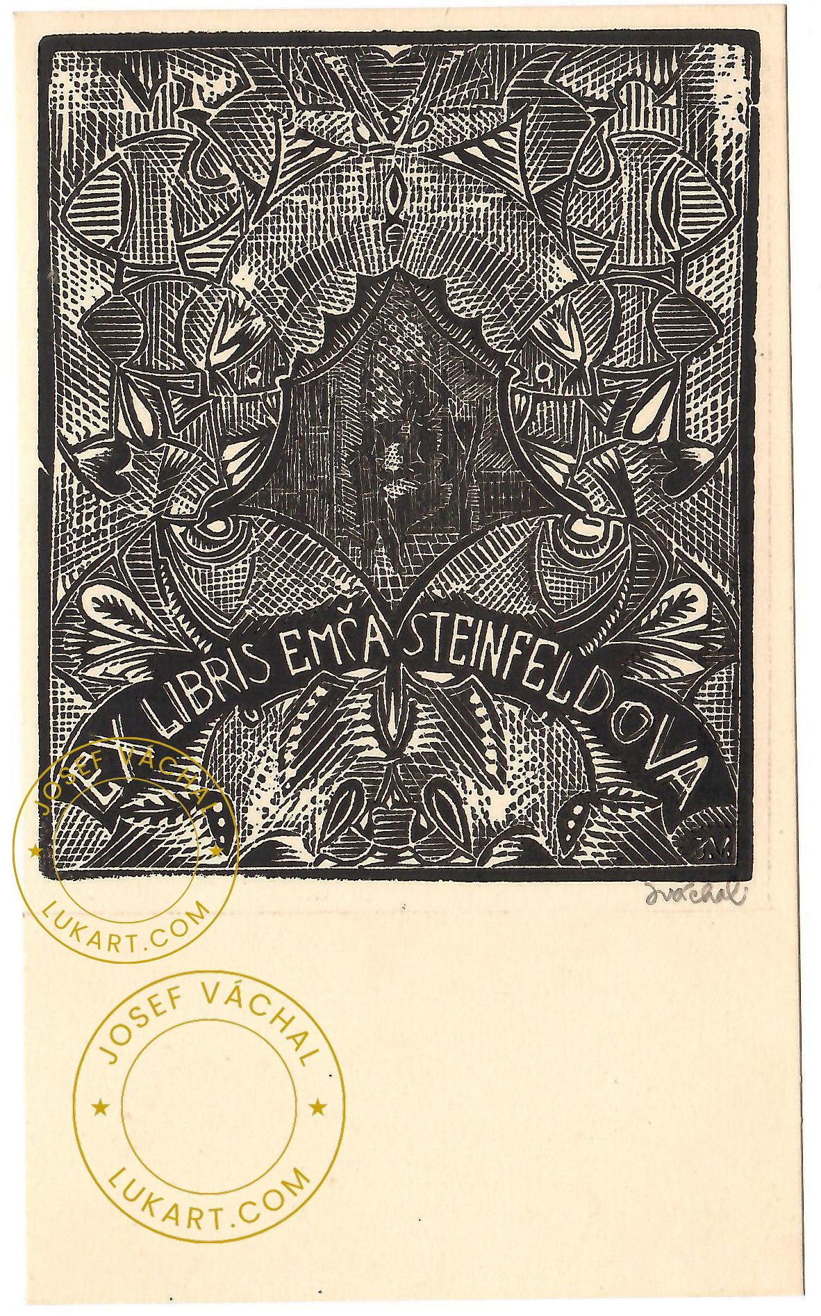 Josef Váchal - Steinfeldova Emča – Matka se synem nad knihou
