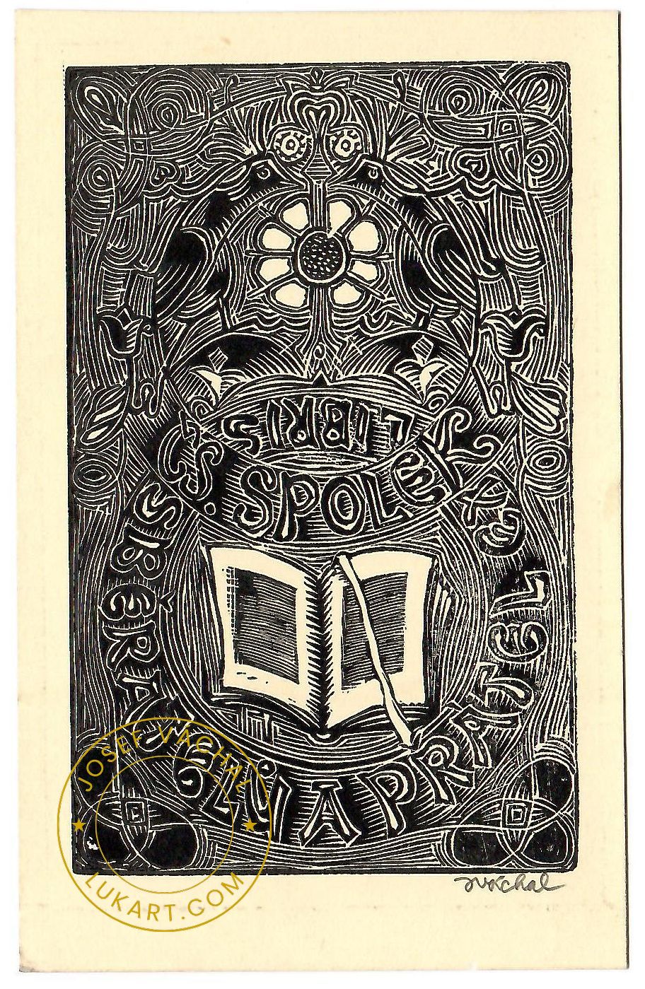 Josef Váchal - ČS.Spolek sběratelů a přátel exlibris- Kniha se záložkou