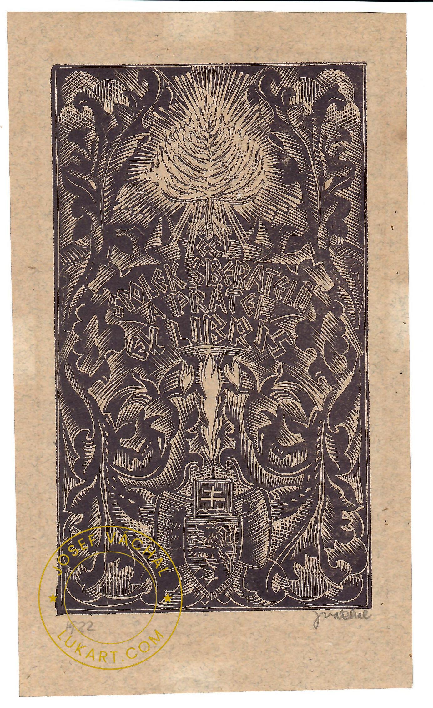 Josef Váchal - ČS.Spolek sběratelů a přátel exlibris- Lipový list