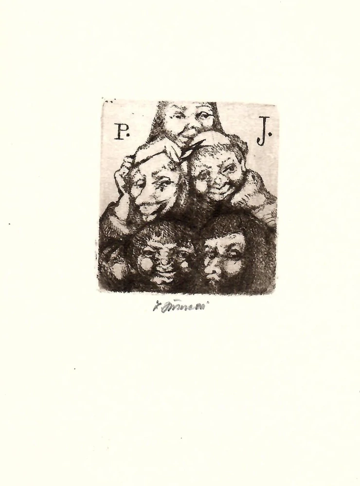 Jiřincová Ludmila – Vaganti, lept