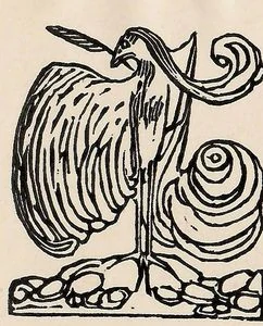 Josef Váchal – Fénix – exlibris – dřevoryt na prodej