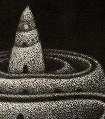 Jan Hísek – Věž | originální grafika, mezzotinta, číslovaný tisk