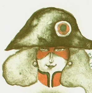 Vladimír Suchánek – Žena v masce s esem | originální litografie