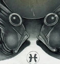 Karel Musil - Znamení zvěrokruhu | Ryby | barevný lept | 2025