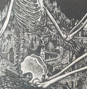 Jindřich Pileček – Přízrak nad městem | lept | 1989