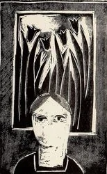 Vladimír Komárek – Svlačec (Jaroslav Seifert) | originální dřevoryt