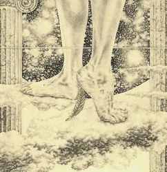 Egor Shokoladov – Leda and Swan | grafický list v technice leptu