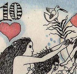 Jurij Nozdrin – Srdcová desítka | barevný lept, číslovaný tisk