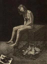 Ivan Rusachek – Znovuzrození | grafický list v technice leptu, číslovaný