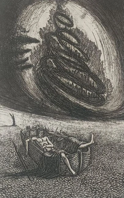 Jindřich Pileček – Spirála | lept | 1989