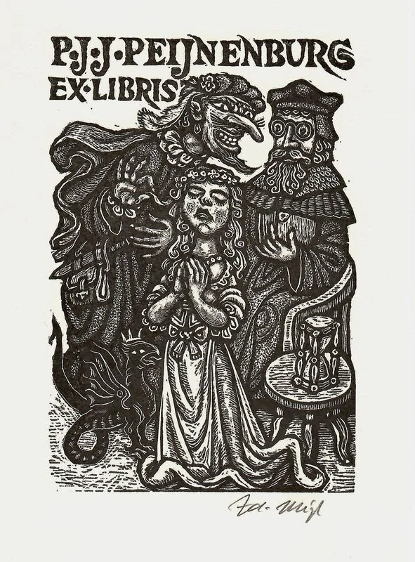 Zdeněk Mézl – soubor exlibris (60 listů) | historické motivy, groteska a autorská grafika