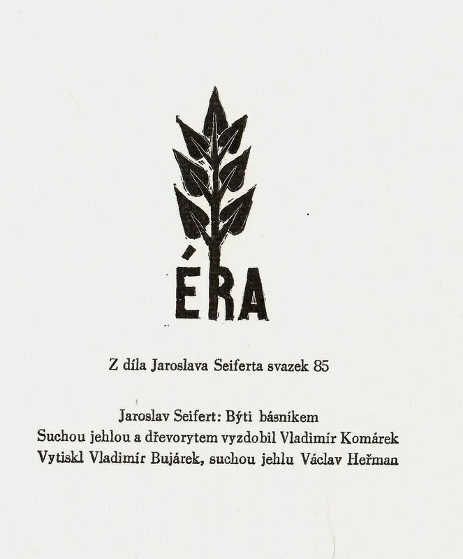 Vladimír Komárek – Býti básníkem (Jaroslav Seifert) | originální grafika
