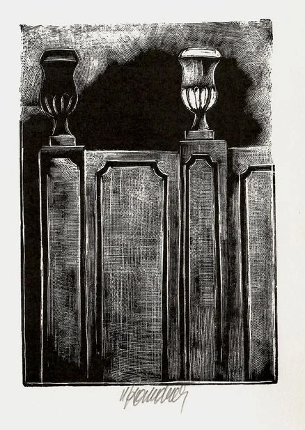 Vladimír Komárek – Řeč na Hané (Ludvík Kundera) | originální dřevoryt