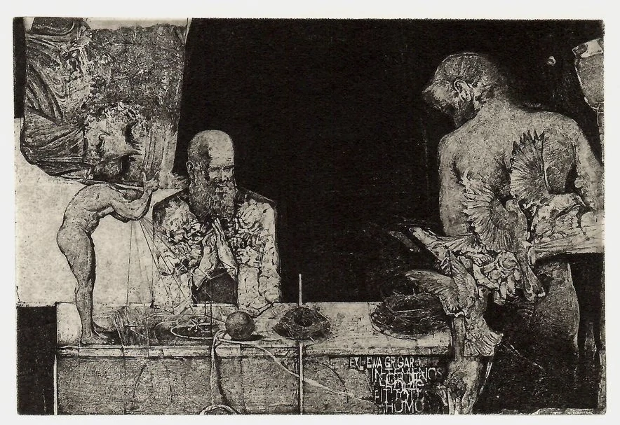 Ivan Rusachek – Golem | grafický list v technice leptu, číslovaný