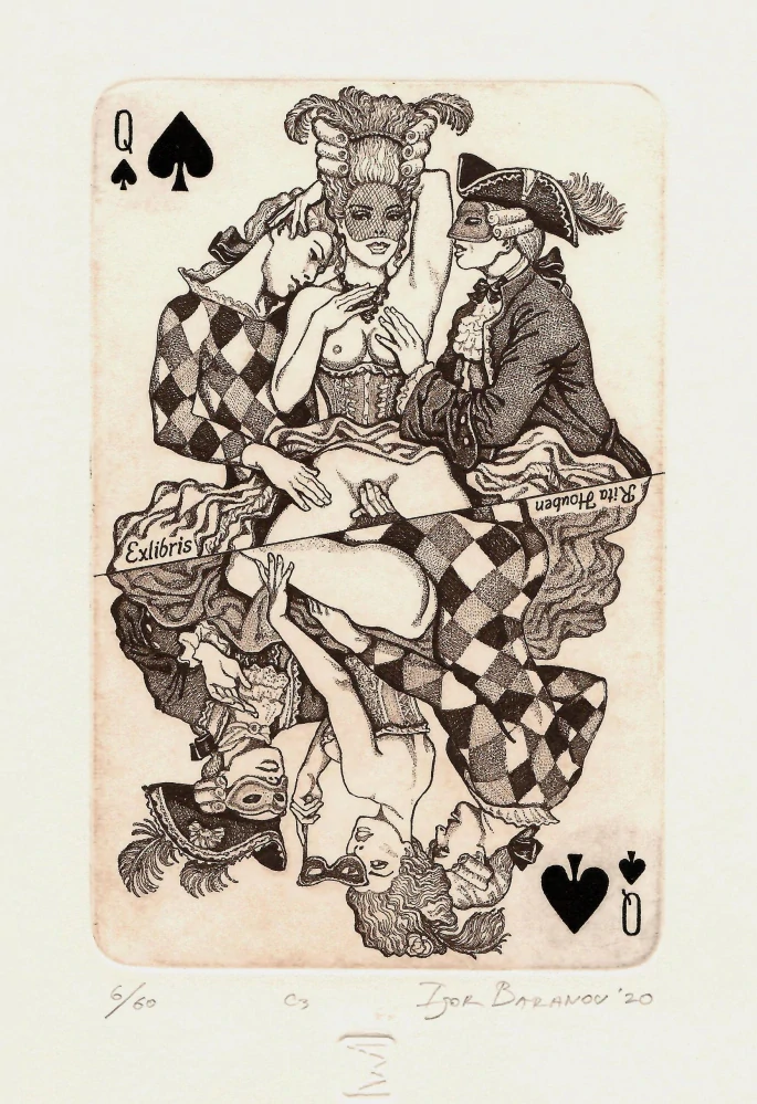 Igor Baranov – Srdcová dáma | originální lept, číslovaný tisk