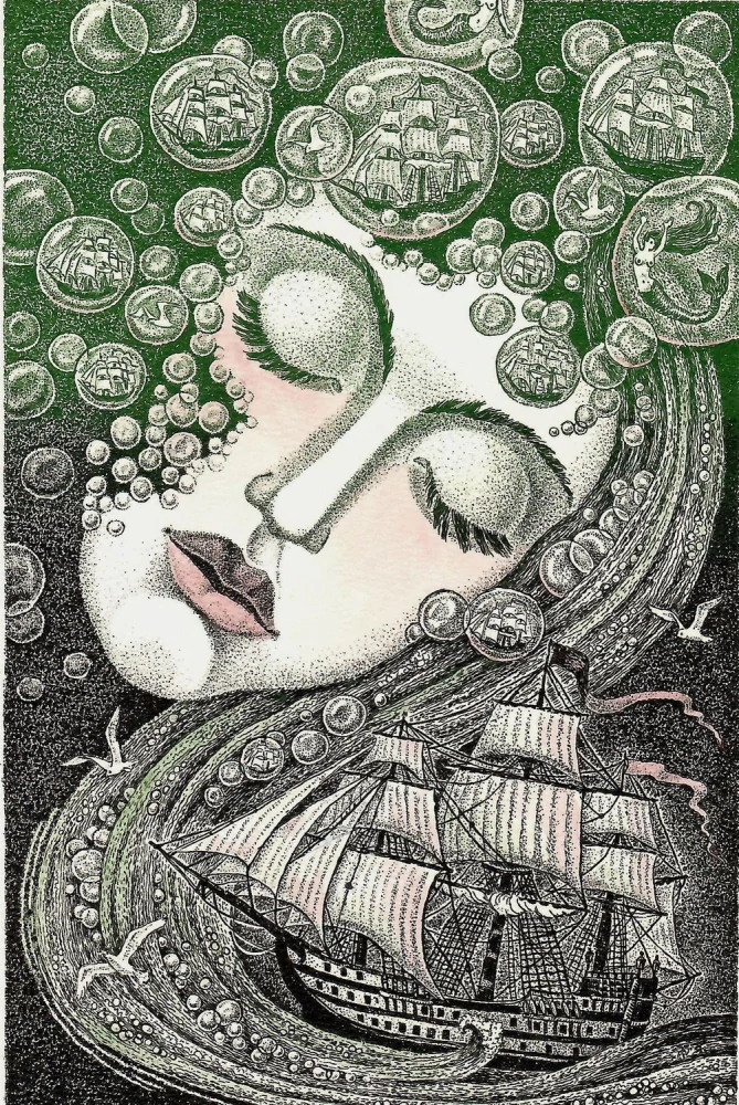 Irina Kozub – Mořská panna | originální lept | číslovaný tisk