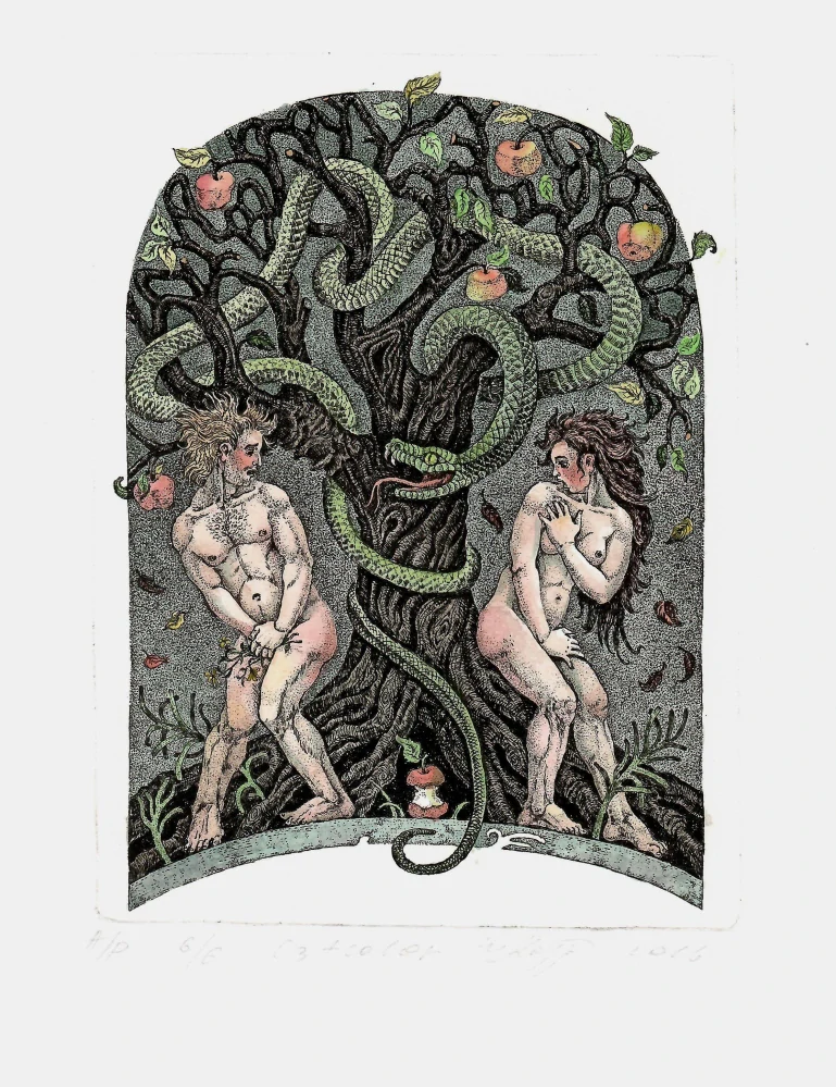 Irina Kozub – Adam a Eva | originální lept | číslovaný tisk