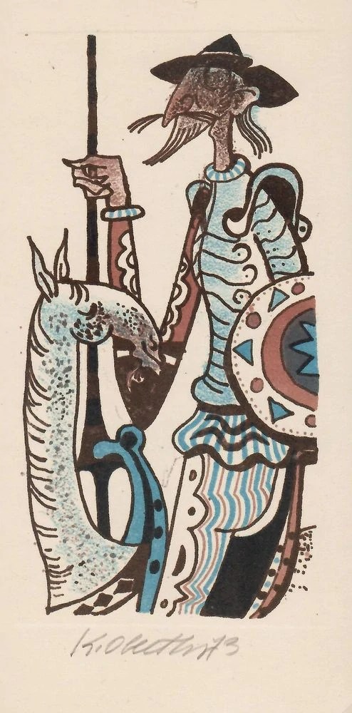 Karel Oberthor- Don Quijote | 2 litografie | signované