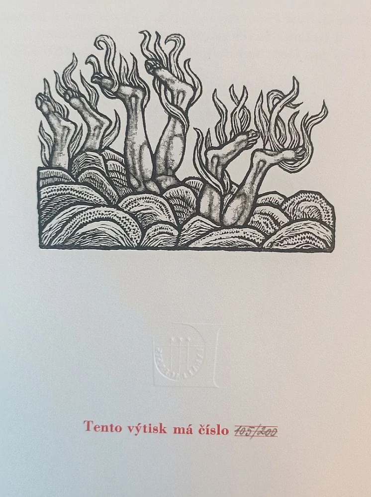 Zdeněk Mézl – Dante Alighieri: Peklo | bibliofilie, soubor dřevorytů