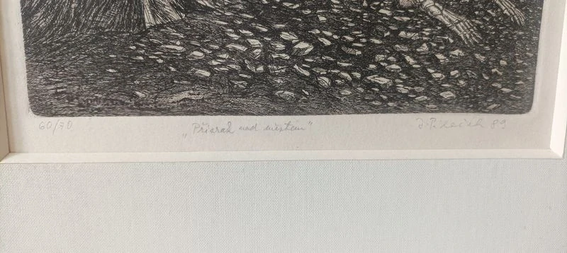 Jindřich Pileček – Přízrak nad městem | lept | 1989