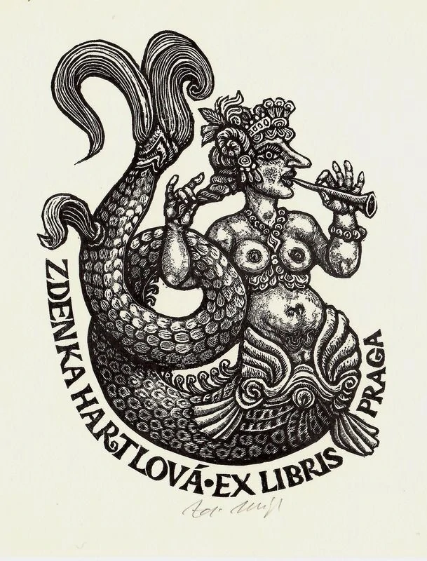 Zdeněk Mézl – soubor exlibris (60 listů) | historické motivy, groteska a autorská grafika