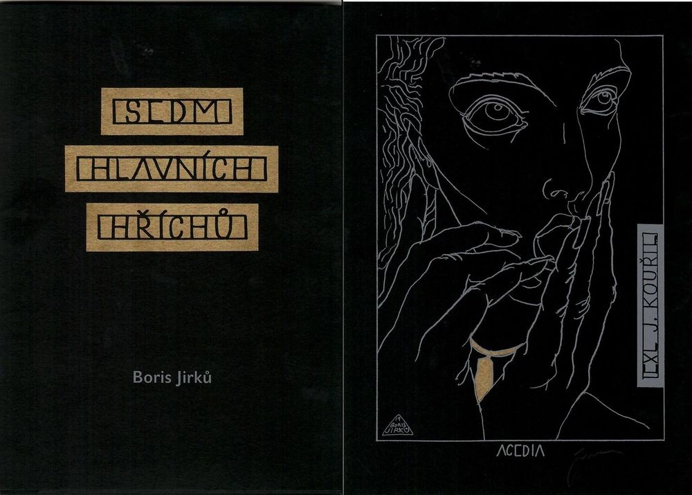 Jirků Boris- Sedm hlavních hříchů, soubor 7 grafických listů