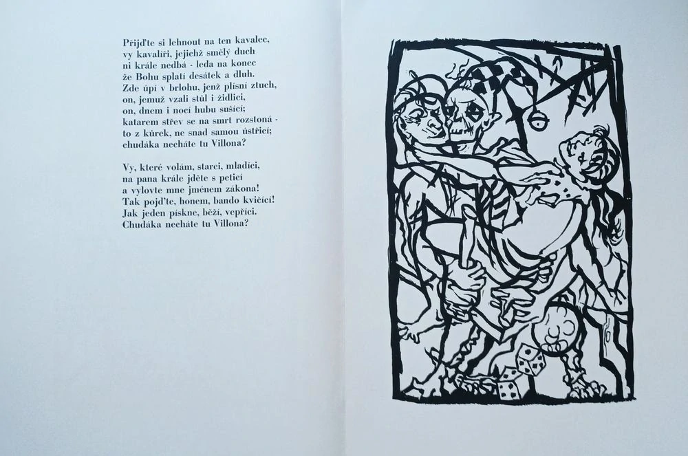 Karel Svolinský- Villon | Osm básní | dřevořezy | bibliofilie