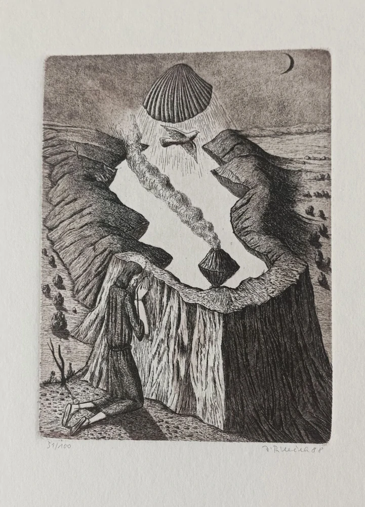 Jindřich Pileček – Jan Křtitel – bibliofilský grafický soubor, Edice Biblos (1988)