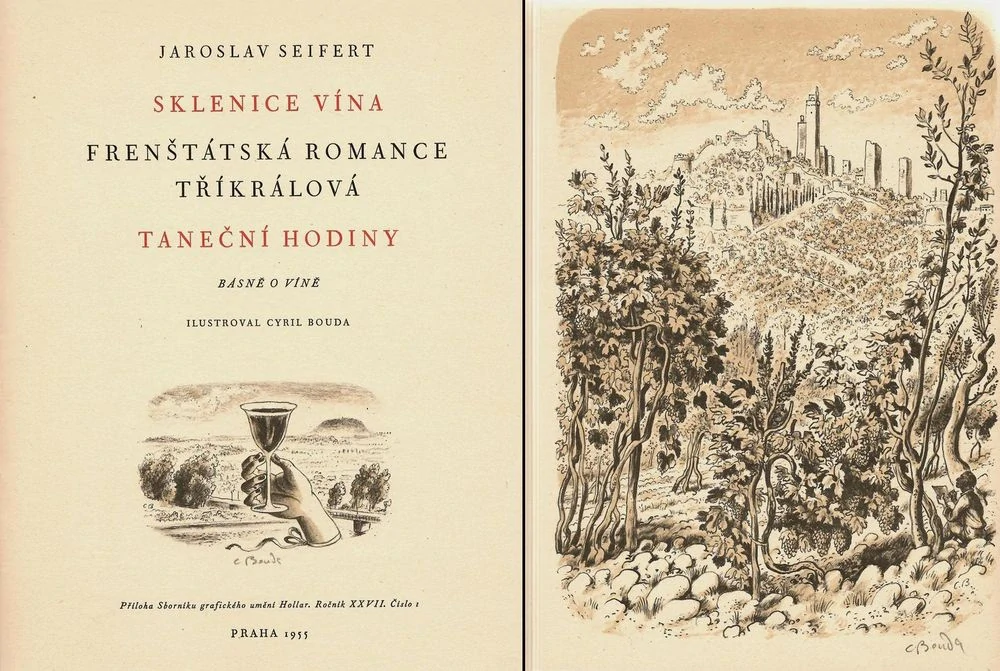 Cyril Bouda – soubor ilustrací z grafického sborníku Hollar (1928–1955), včetně Seiferta