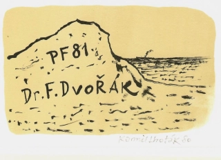 Kamil Lhoták – Mořské pobřeží | podepsaná originální litografie 