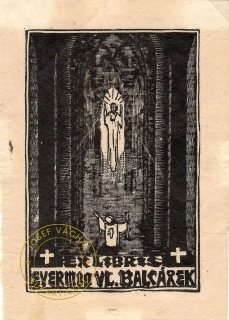 Josef Váchal - Balcárek Evermond Vl.- Monstrance mezi klečícími anděly