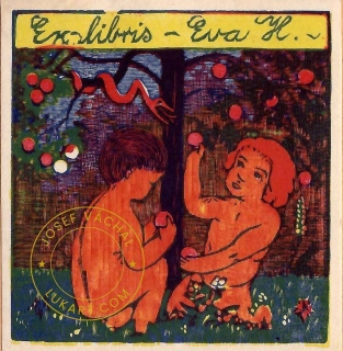 Josef Váchal - H/Helceletová/ Eva – Děti pod jabloní