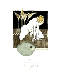 Marina Richter – Koupel, originální litografie, signovaný autorský tisk 2017