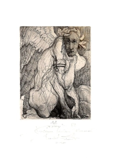 Marina Richter – Faun, grafický list, barevný lept 2004