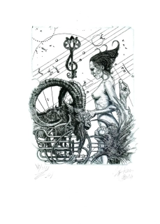 Günter Hujber – Kozoroh – originální grafika (2019)