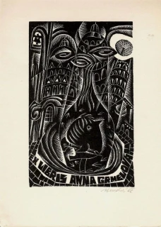 Anna Grmelová - vlastní exlibris