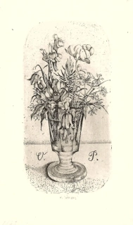 Ludmila Jiřincová – Váza s květinami, lept, 1963