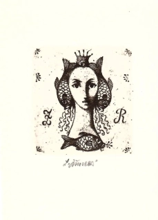 Jiřincová Ludmila – Rybí královna, lept