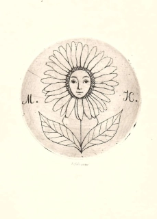 Jiřincová Ludmila – Kytka s dívčí tváří, lept, 1970